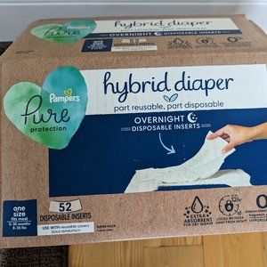 Pampers Pure Hybrid Diaper Overnight Disposable Inserts